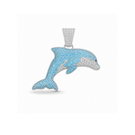 Load image into Gallery viewer, Sparkling Dolphin Charm